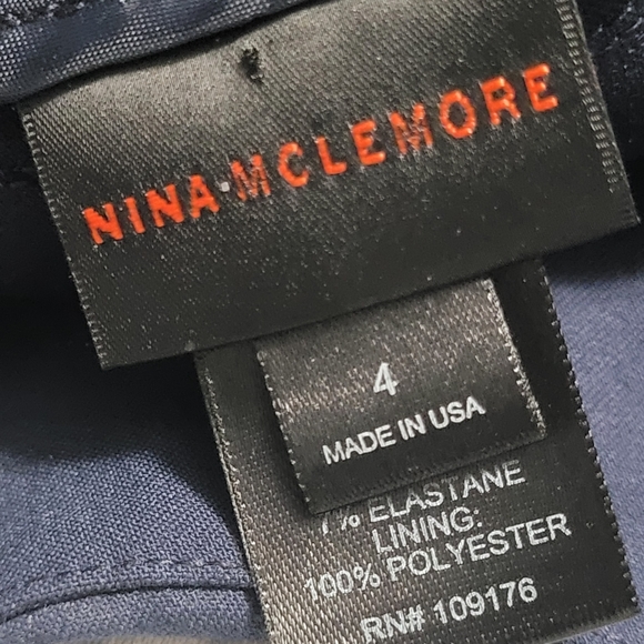 Nina McLemore Ponte Knit Pants Size 4 Classic Navy Womens Trousers Equestrian - Picture 3 of 6